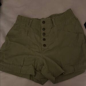 Olive Green Women's Shorts
